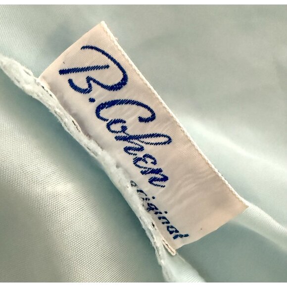 Vtg B. Cohen Floral Tulip Sky Blue Robe Peignoir Sheer Size Small 50’s 60’s - Picture 15 of 16
